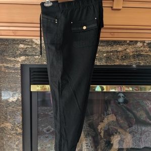 Black linen pants